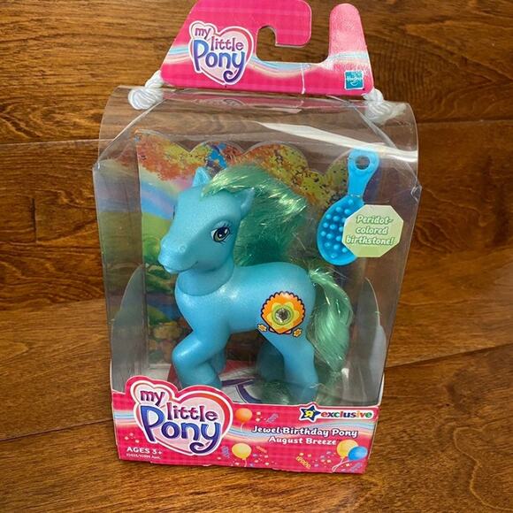 MY LITTLE PONY Vintage 2004 August Breeze Jewel Birthday G3 Pony - Picture 1 of 5